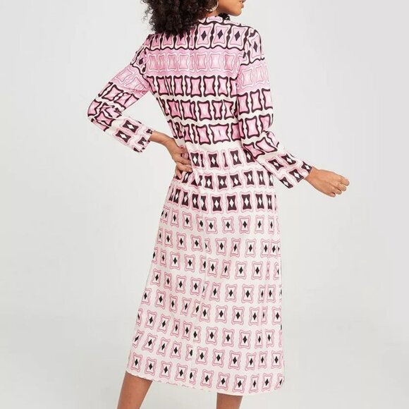 RETRO / BOHO 1970’sTUNIC GEOMETRIC DRESS - RARE - Picture 3 of 16